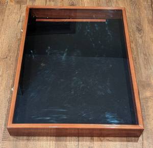 lot 197A image: Wood Memorabilia Display Case