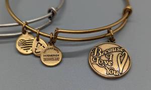 lot 229 image: Pair of Alex and Ani Expanding Wire Bracelets