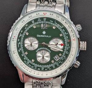 lot 234 image: Bernoulli Mens Aviator Pilot Watch