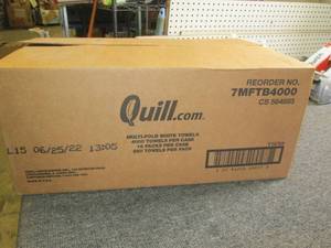 case of quill multifold white towel...