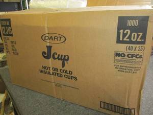 case of jcup hot or cold 12 oz cups...