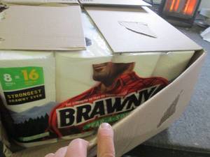 case of brawny tear a square paper ...