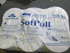 package of 6 soft pull 2-ply center...