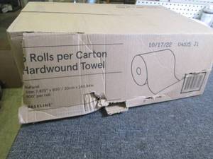 case of 6 rolls of hardwound towels...