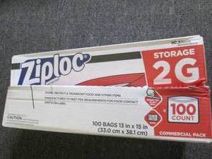 box of ziploc 2 gallon bags 100 in ...