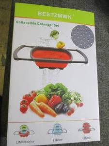 new set of 3 collapsible colander s...