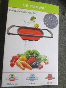 new set of 3 collapsible colander s...