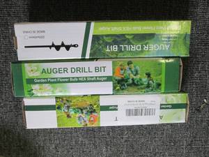 3 new auger drill bits for the gard...