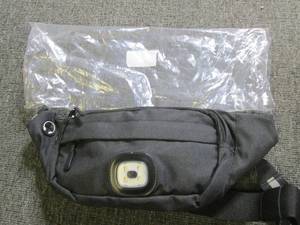 new black fanny pack with LED light...