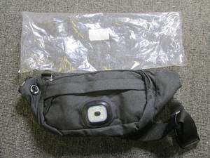 new black fanny pack with LED light...