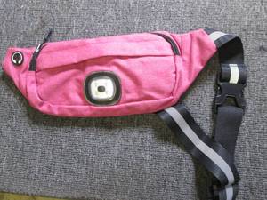 new pink fanny pack with LED light ...
