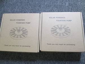 2 new solar powered fountain pumps ...