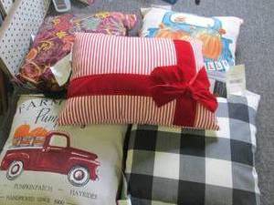 5 new outdoor throw pillows...