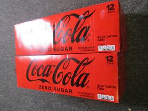2 cases of 1212oz cans of coca col...
