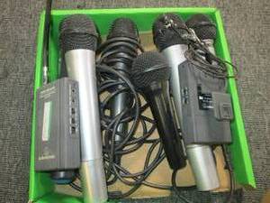 lot of microphones and wireless con...