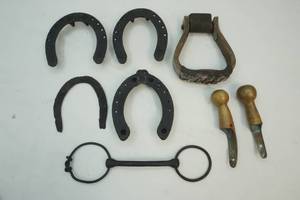 lot 227 image: Vintage horse shoes