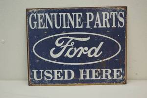 lot 229 image: Genuine ford parts sign