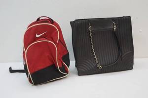 lot 323 image: BCBG bag, Nike bag