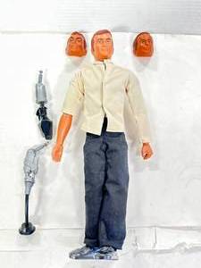 lot 15 image: 1975 Six Million Dollar Man 12 Inch Maskatron Figure