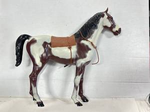 lot 18 image: Vintage Marx Johnny West Horse 13 Inches Tall