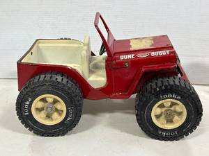 lot 44 image: Vintage Tonka Jeep Red White Dune Buggy 1960s (10x6 inch)