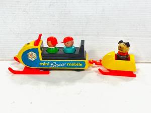 lot 97 image: Rare 1970 Fisher Price Mini Snowmobile with People