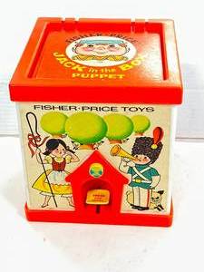 lot 100 image: Fisher Price Jack in the Box Puppet from 1970s