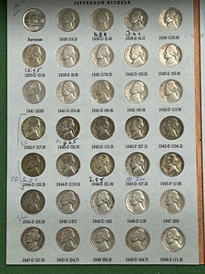 1938-1996 Nickels Book -- (133) Coins -- Dansco Folder