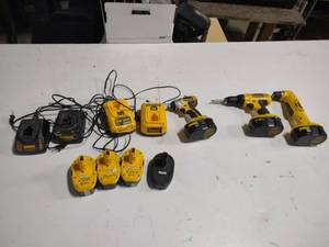 lot 68 image: Dewalt 18 Volt Tools & Chargers...