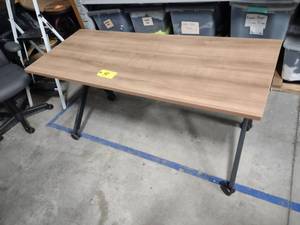 lot 90 image: Rolling Office Table, 59x24...
