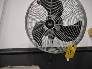lot 141 image: 18 Wall Mount Fan, Buyer is Respon...
