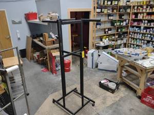 lot 153 image: Rolling Clothes Display Rack...