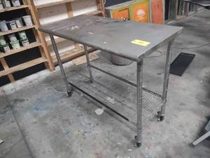 lot 158 image: Stainless Steel Cart, 49.5x24...