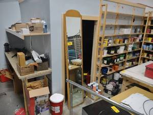 lot 160 image: Framed Mirror, 18x88...