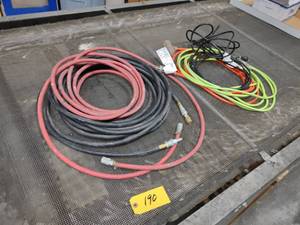 lot 190 image: (2) Air hoses & (4) Extension Cords...