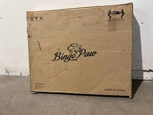 lot 55 image: BingoPaw Wooden 32 in. TV StandEnd Table Dog Crate