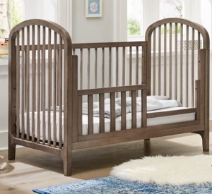 lot 53 image: Contours Elston 3-in-1 Antique GrayBrown Convertable Crib