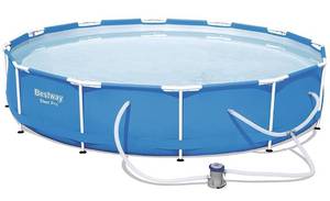 lot 62 image: Bestway Steel Pro Above Ground 12 ft. x 30 in. Frame Swimming Pool with Filter Pump