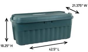 lot 74 image: Set ot Two Rubbermaid ECOSense 54 Gal. Storage Containers with Lids