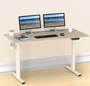 lot 79 image: SHW 55 in. Maple Large Electric Height Adjustable Standing Desk