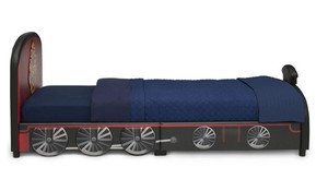 lot 102 image: Delta Children Upholstered Harry Potter Hogwarts Express Twin Bed