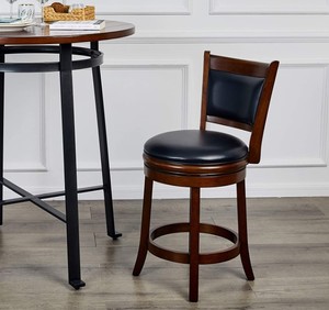 lot 104 image: Ball & Cast Swivel Counter Barstool in Cappuccino