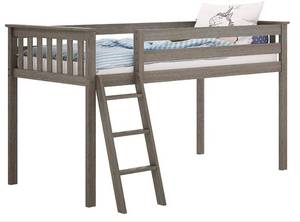 lot 111 image: Max & Lily Low Loft Twin Bed Frame for Kids in Clay