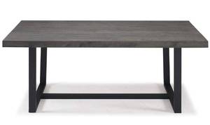 lot 114 image: Walker Edison Andre Modern 72 in. Grey Solid Wood Dining Table