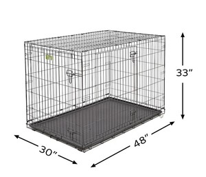 lot 129 image: MidWest iCrate Double Door Folding Dog Crate