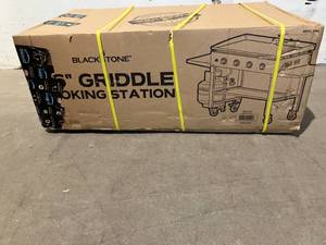 lot 16 image: Blackstone 36 in. Restaurant Grade Professional Gas 4-Burner Flat Top Griddle Outdoor Cooking Station with Side Shelf