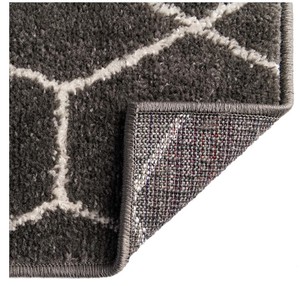 lot 21 image: Unique Loom Trellis Frieze Collection 8 x 10 ft. Geometric Dark GrayIvory Area Rug