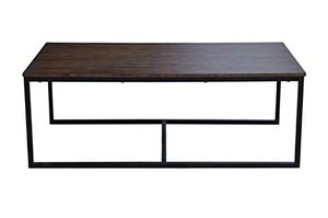 lot 42 image: Alaterre Furniture Arcadia 54 in. Antiqued Mocha Acacia Wood Table