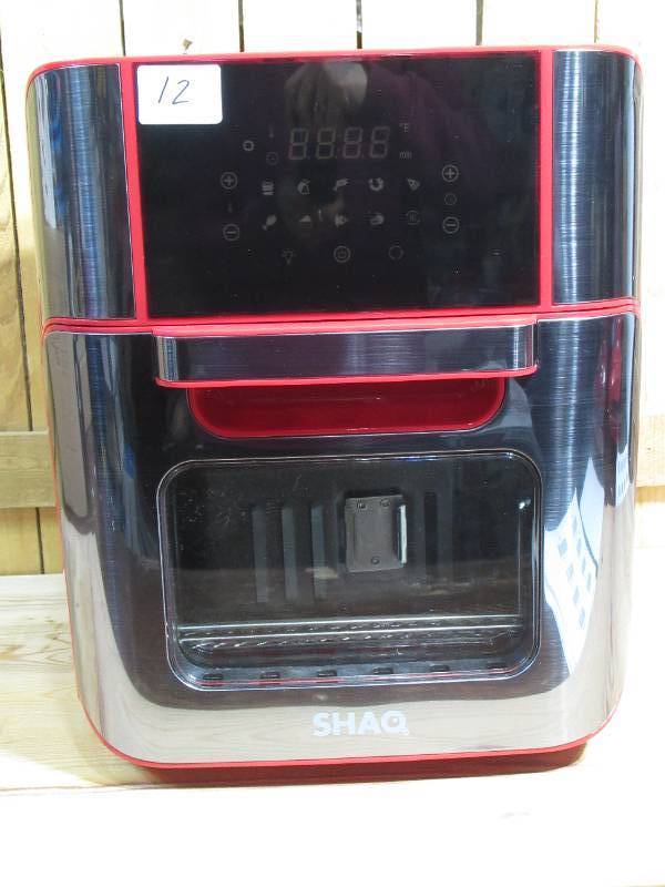 As Is SHAQ 12 qt 1700W 7-in-1 Stainless Steel Digital Air Fryer Oven Pro 