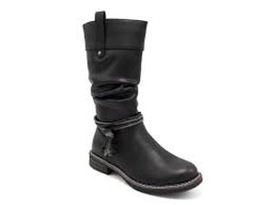 Emmshu Wesa Slouch Detailed Mid-Calf Boots  Black Size 41